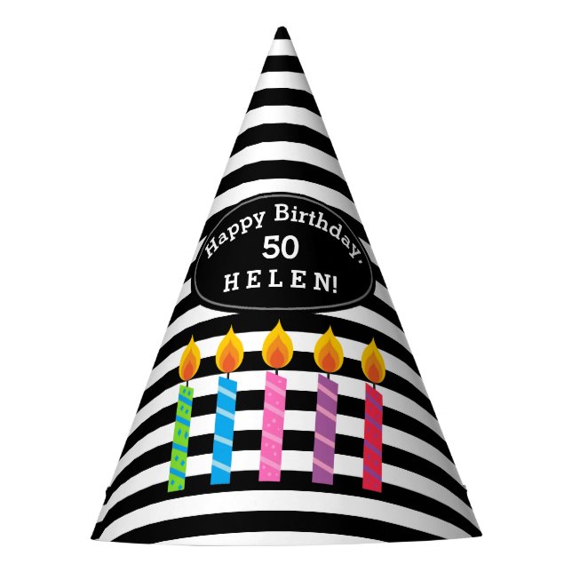 Chapeaux De Fêtes Bougies d'anniversaire personnalisées Casquette de (Devant)