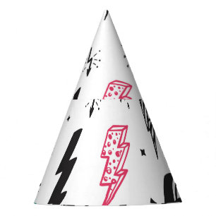 Chapeaux De Fêtes Boulons de foudre, ensemble de gribouillis dessiné