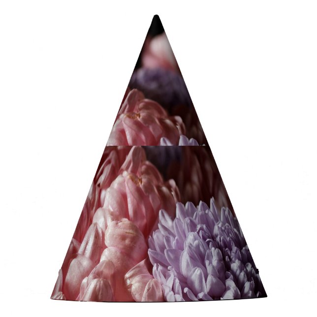 Chapeaux De Fêtes Bouquet d'aster rose : éclairage baroque. (Devant)