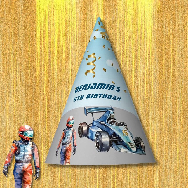 Chapeaux De Fêtes Boy Auto Racing Thème 5e anniversaire (Créateur téléchargé)