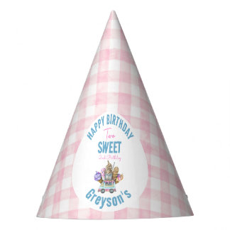 Chapeaux De Fêtes Boy Ice Cream Camion Deux Sweet 2e Anniversaire