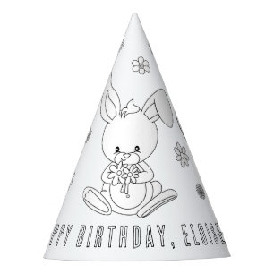 Chapeaux De Fêtes Bunny Rabbit Anniversaire - Couleur votre propre C