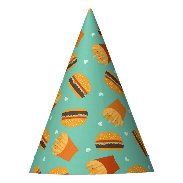 Chapeaux De Fêtes Burger rétro et baies (Devant)