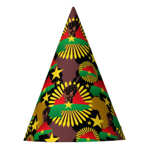 Chapeaux De Fêtes Burkina Faso Carte, drapeau et première révolution