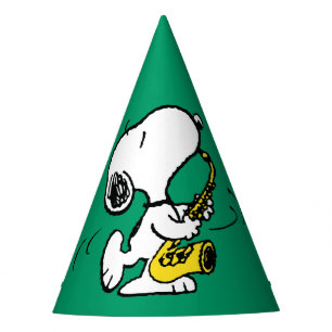 Chapeaux De Fêtes cacahuètes Lecteur Snoopy Saxophone