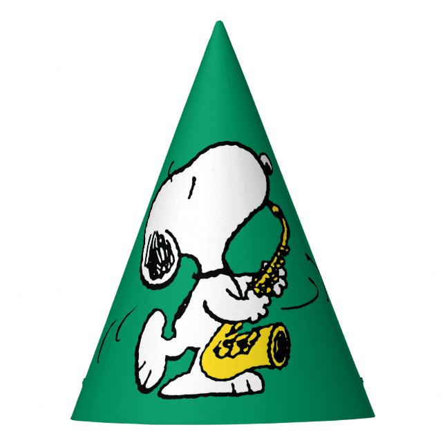 Chapeaux De Fêtes cacahuètes | Lecteur Snoopy Saxophone (Devant)