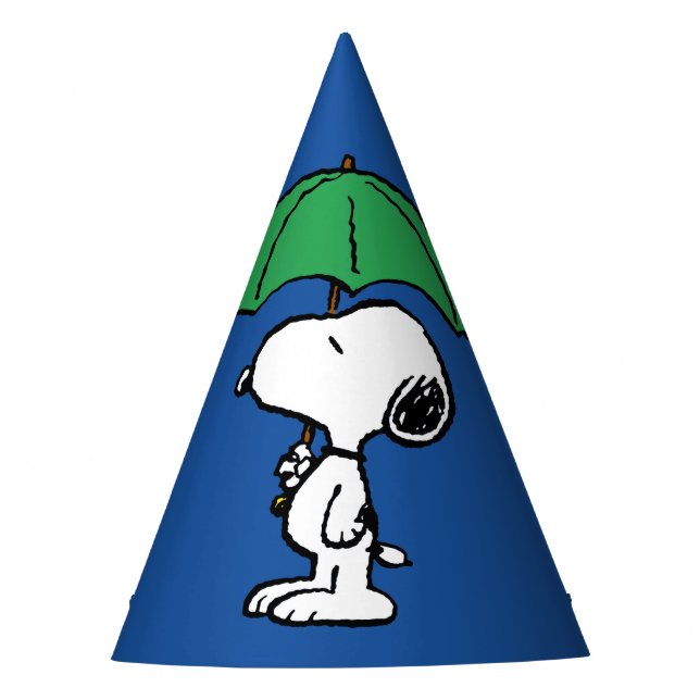 Chapeaux De Fêtes cacahuètes | Parapluie vert Snoopy (Devant)