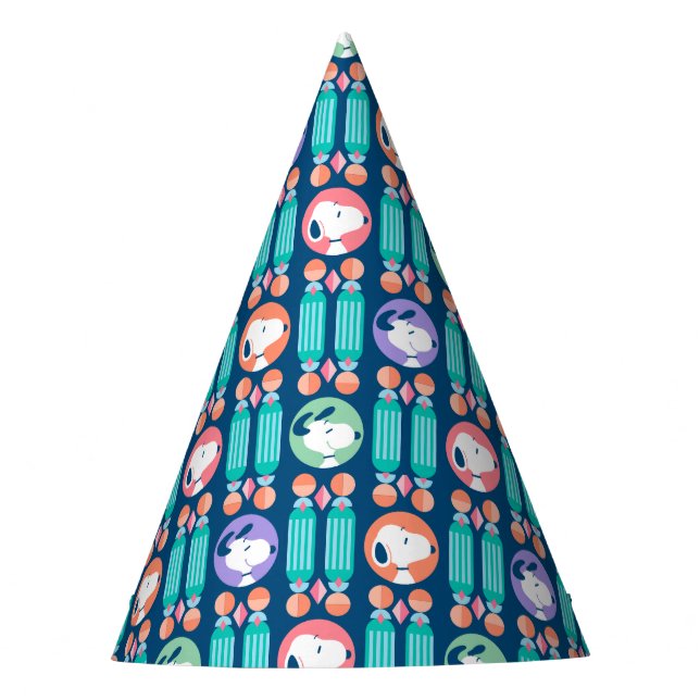 Chapeaux De Fêtes cacahuètes | Snoopy Dark Blue Deco Dreams Motif (Devant)