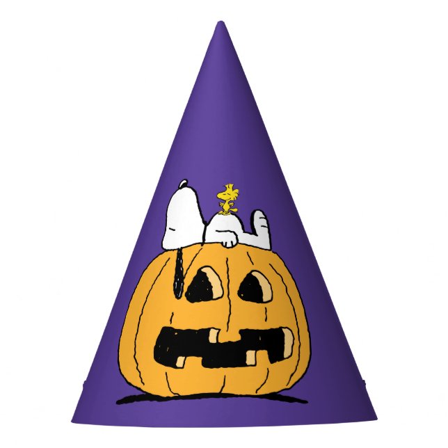 Chapeaux De Fêtes cacahuètes | Snoopy et Woodstock Jack-O-Lantern (Devant)
