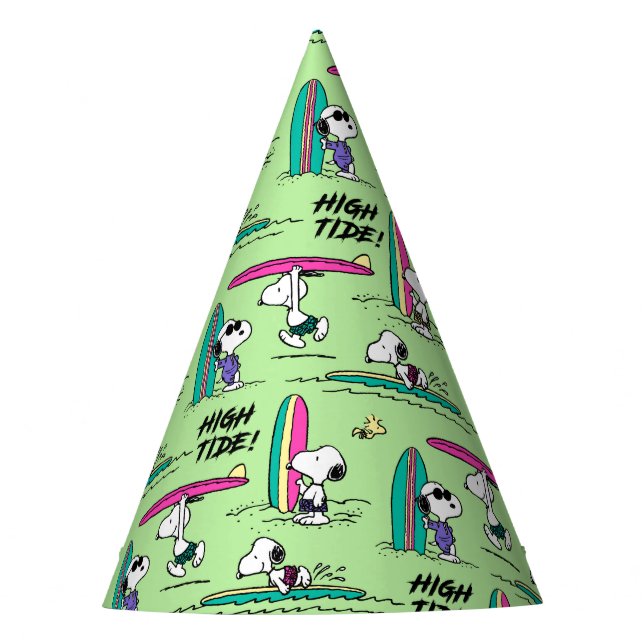 Chapeaux De Fêtes cacahuètes | Snoopy Ocean High Tide Motif (Devant)