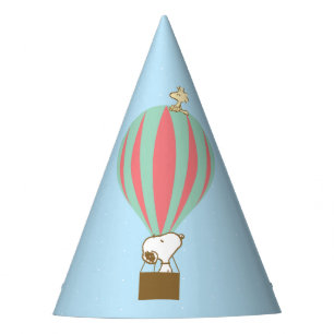 Chapeaux De Fêtes cacahuètes   Snoopy & Woodstock Hot Air Balloon