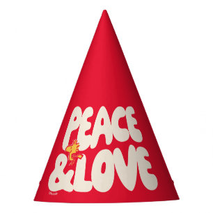 Chapeaux De Fêtes cacahuètes Woodstock Peace & Love