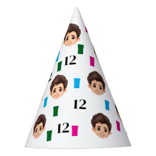 Chapeaux De Fêtes Cadeaux personnalisés avec visage Joyeux Anniversa