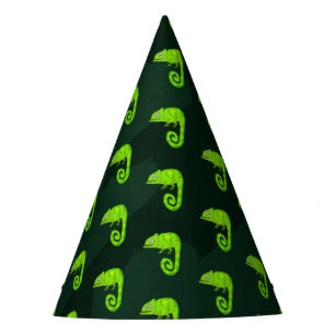Chapeaux De Fêtes Caméléon vert mignon