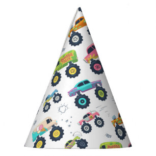 Chapeaux De Fêtes Camions monstres aquarelle pour enfants