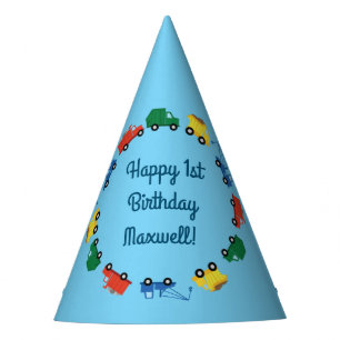 Chapeaux De Fêtes Camions Voitures Cute 1er Anniversaire Fête Thèm