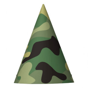Chapeaux De Fêtes Camo Green Anniversaire militaire