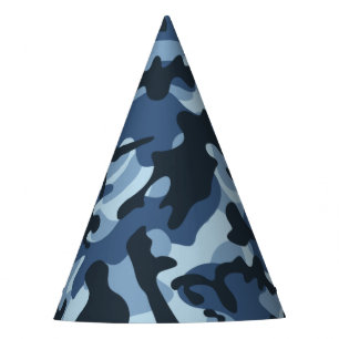 Chapeaux De Fêtes Camouflage bleu