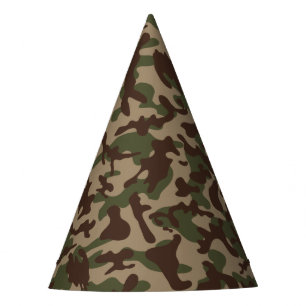 Chapeaux De Fêtes Camouflage en bois profond