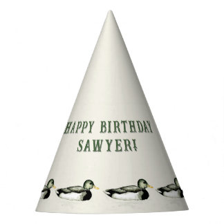 Chapeaux De Fêtes Canard colvert personnalisé pour anniversaire