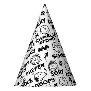 Chapeaux De Fêtes Caractères arachide Motif Graffiti