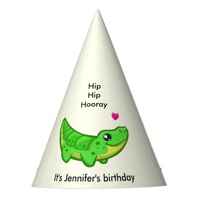 Chapeaux De Fêtes Caricature d'amour crocodile mignon nom fille anni (Devant)
