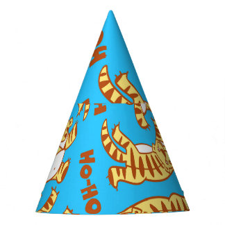 Chapeaux De Fêtes Caricature De Tiger Cubs : Drôle Sans Seamless.