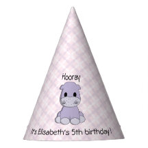 Caricature hippo rose mignon nom fille anniversair