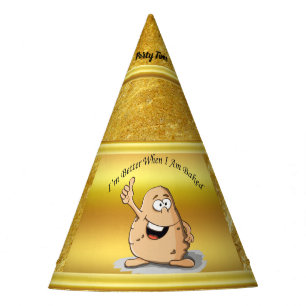 Chapeaux De Fêtes caricature personnage pomme de terre aux grands ye