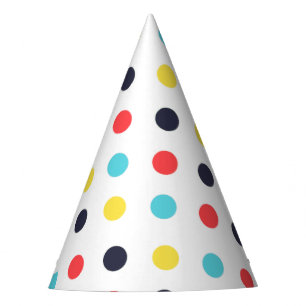Chapeaux De Fêtes Carnaval Coloré Grand Polka Point Anniversaire