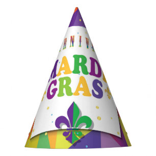 Chapeaux De Fêtes Carnaval de Mardi Gras Arlequin Fleur de Lis Diamo
