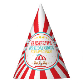 Chapeaux De Fêtes Carnaval rouge et Turquoise Casquette d'anniversai