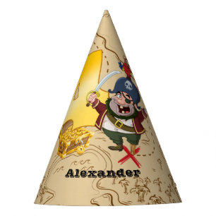 Chapeaux De Fêtes Carte des trésors du pirate du 4e anniversaire