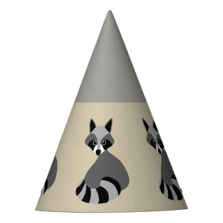 Chapeaux De Fêtes Carte graphique Cute Raccoon