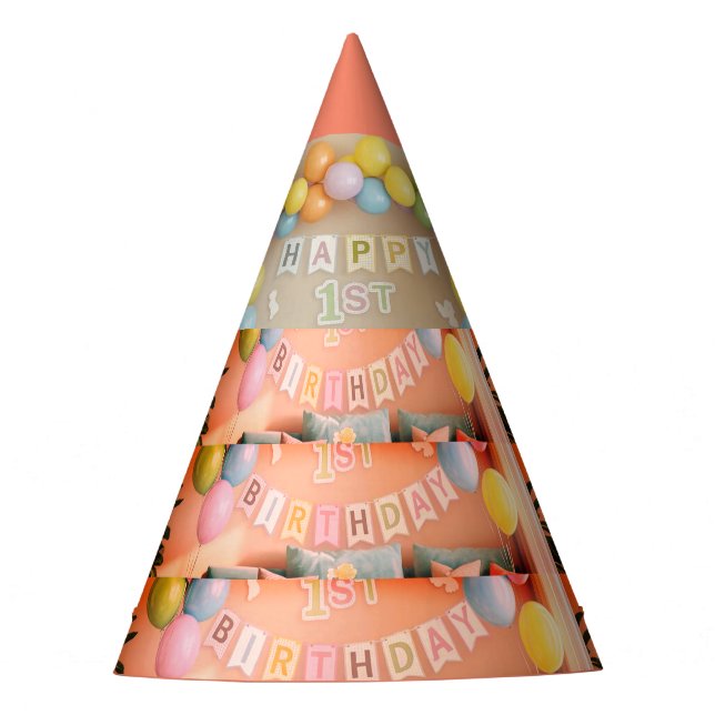 Chapeaux De Fêtes Casquette de fête d'anniversaire conique pour enfa (Devant)