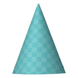 Chapeaux De Fêtes Casquette de la À damiers Turquoise Green
