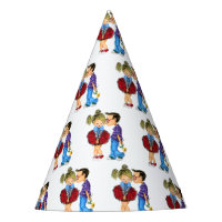Casquette de la fête d'amour romantique Couple