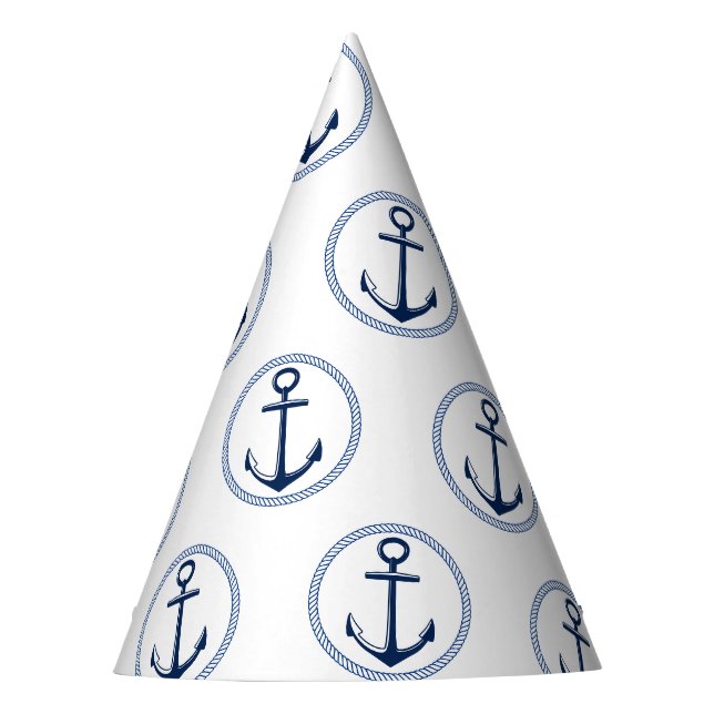 Chapeaux De Fêtes Casquette de la fête d'Ancres bleu marine (Devant)