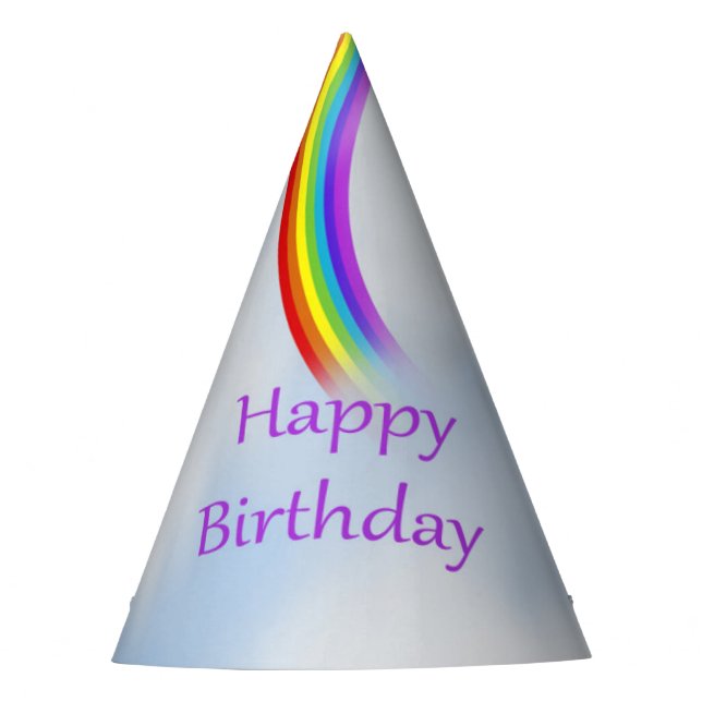 Chapeaux De Fêtes Casquette de la fête d'anniversaire Rainbow (Devant)