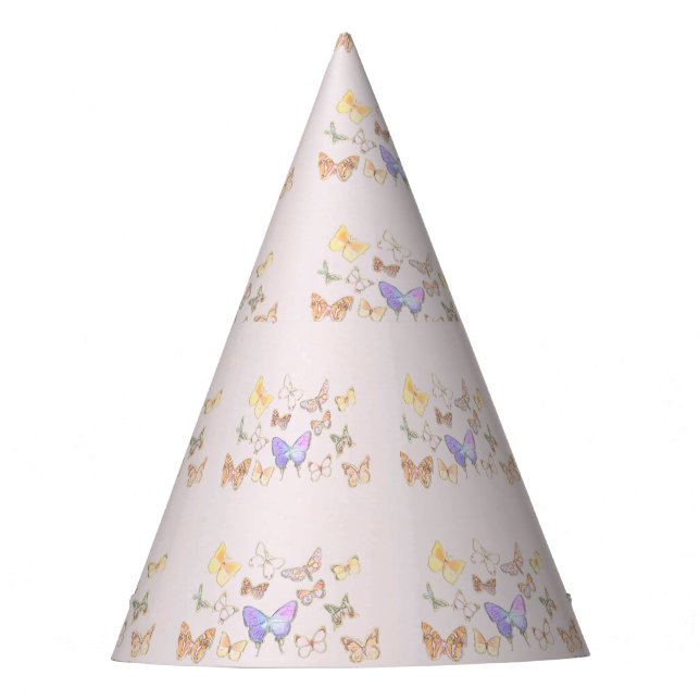 Chapeaux De Fêtes Casquette de la fête des papillons roses (Devant)