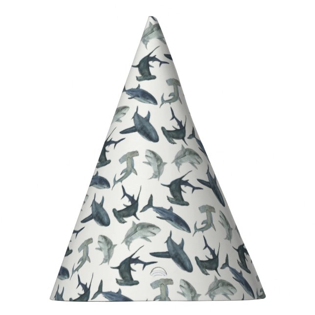 Chapeaux De Fêtes Casquette de la fête du requin avec requins d'aqua (Droite)