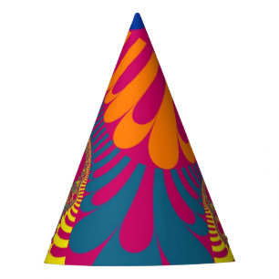 Chapeaux De Fêtes Casquette de la fête Neon Pink Rainbow Mod