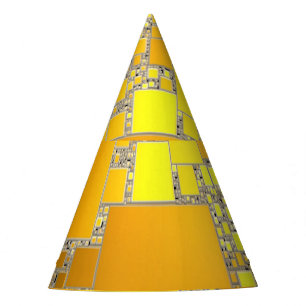 Chapeaux De Fêtes Casquette de la partie carrée jaune et orange