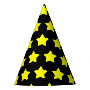 Chapeaux De Fêtes Casquette de la partie noire étoile jaune