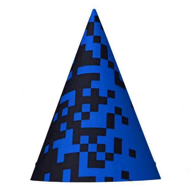 Chapeaux De Fêtes Casquette de la soirée Pixel Blue Chunky (Devant)