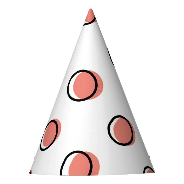 Chapeaux De Fêtes Casquette de la soirée Red Comic Dots (Devant)