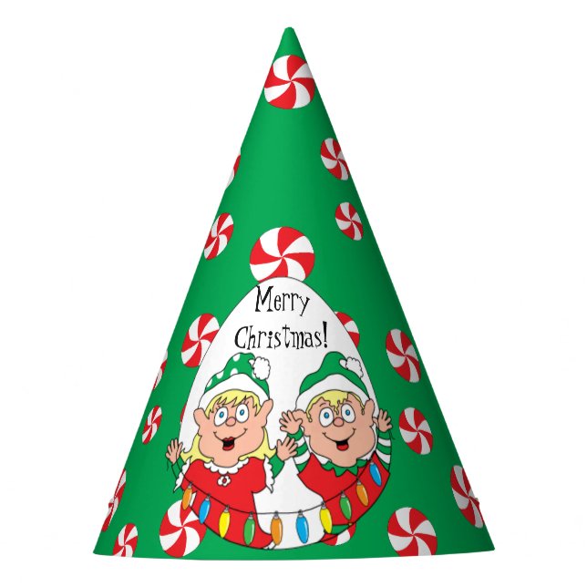 Chapeaux De Fêtes Casquette de Noël "Joyeux elfes" (Devant)
