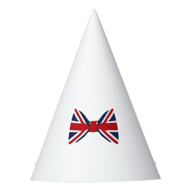 Chapeaux De Fêtes Casquette de partie - cravate d'arc d'Union Jack (Devant)