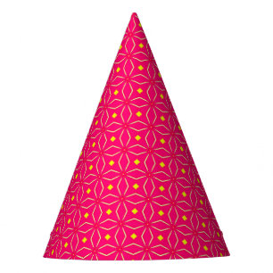 Chapeaux De Fêtes Casquette de partie d'impression géométrique rose