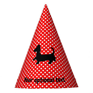 Chapeaux De Fêtes Casquette du Dachshund rouge et blanc
